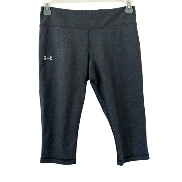 Under Armour HeatGear Gray Compression Cropped Leggings - Picture 1 of 3